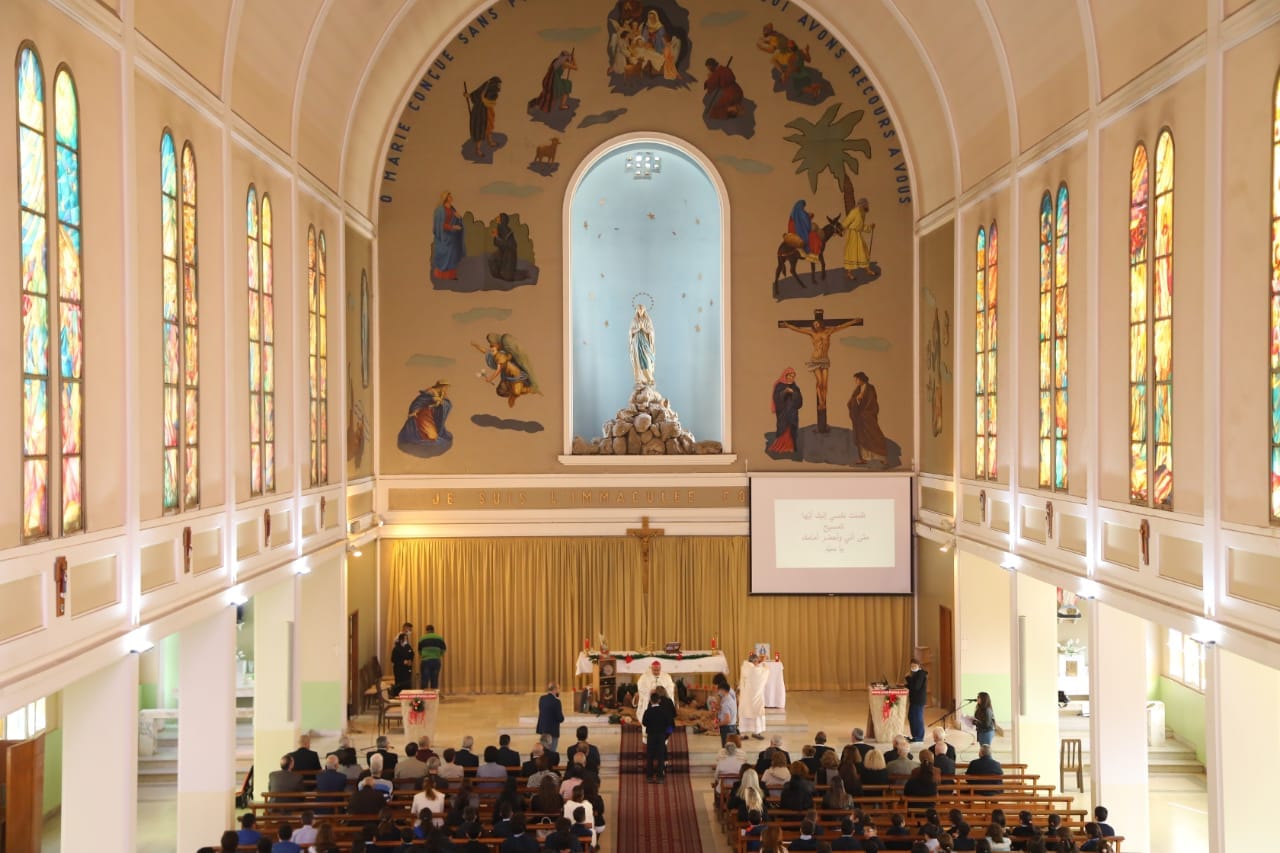 Messe de L’Immaculée Conception, Sainte Patronne de notre Collège , présidée par son excellence Monseigneur César Essayan.